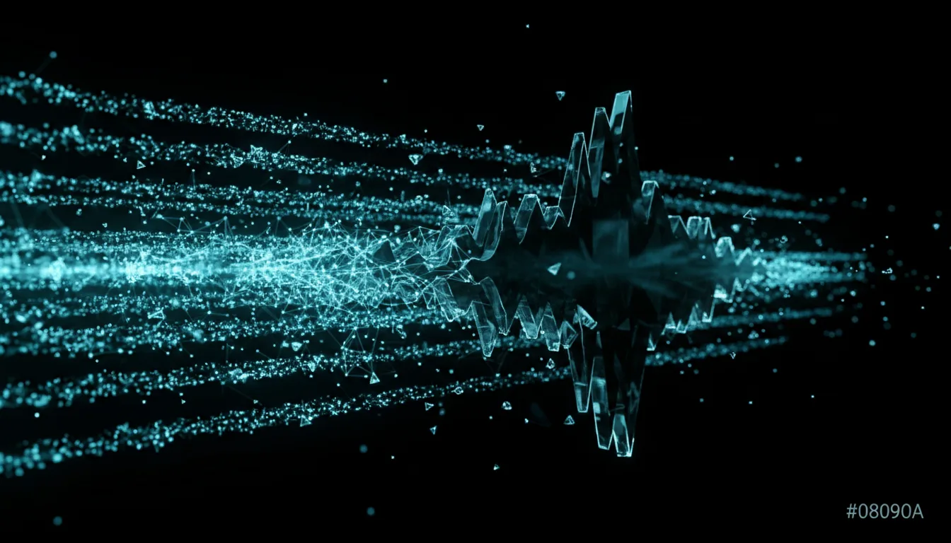 Digital data streams forming a sound wave